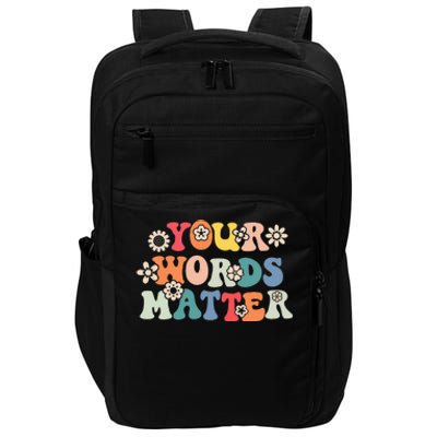 Speech Therapy Language Pathologist Slp Your Words Matter Impact Tech Backpack