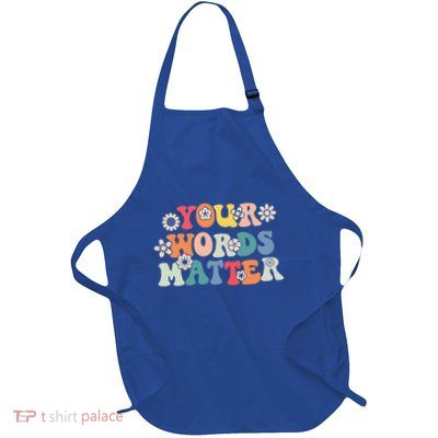 Speech Therapy Language Pathologist Slp Your Words Matter Full-Length Apron With Pockets