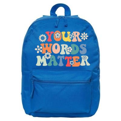 Speech Therapy Language Pathologist Slp Your Words Matter 16 in Basic Backpack