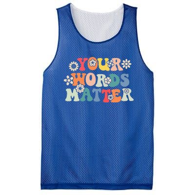 Speech Therapy Language Pathologist Slp Your Words Matter Mesh Reversible Basketball Jersey Tank