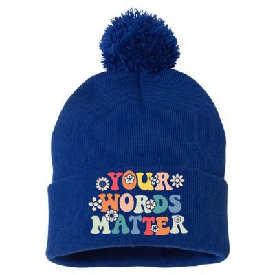 Speech Therapy Language Pathologist Slp Your Words Matter Pom Pom 12in Knit Beanie