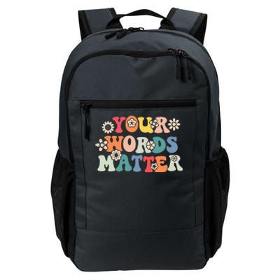 Speech Therapy Language Pathologist Slp Your Words Matter Daily Commute Backpack