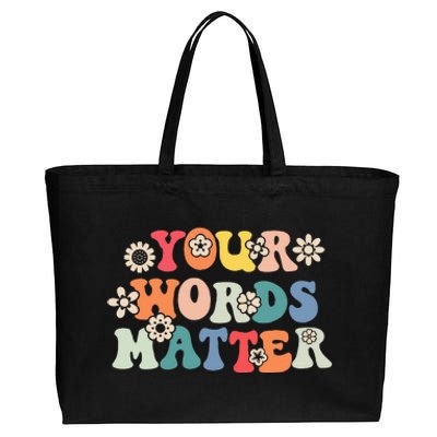 Speech Therapy Language Pathologist Slp Your Words Matter Cotton Canvas Jumbo Tote