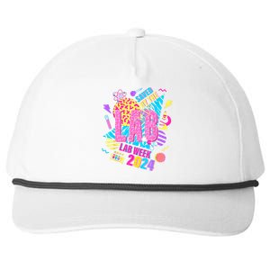 Saved The Lab Retro Lab Week 2024 Medical Lab Science Snapback Five-Panel Rope Hat