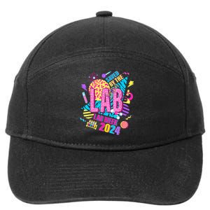 Saved The Lab Retro Lab Week 2024 Medical Lab Science 7-Panel Snapback Hat