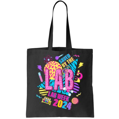 Saved The Lab Retro Lab Week 2024 Medical Lab Science Tote Bag