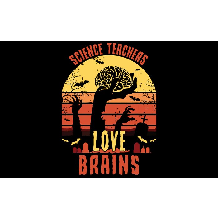 Science Teachers Love Brains Science Teacher Halloween Bumper Sticker