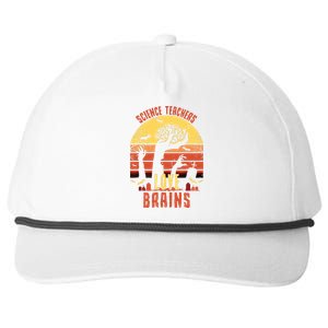 Science Teachers Love Brains Science Teacher Halloween Snapback Five-Panel Rope Hat