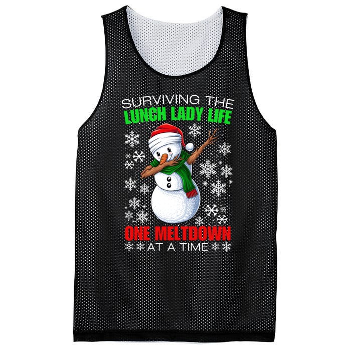 Surviving The Lunch Lady Life One Meltdown At A Time Mesh Reversible Basketball Jersey Tank