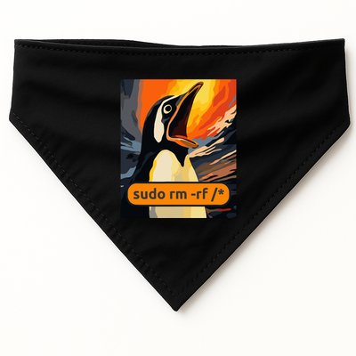 Screaming Tux Linux Sudo Rm Rf USA-Made Doggie Bandana