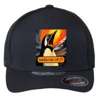 Screaming Tux Linux Sudo Rm Rf Flexfit Unipanel Trucker Cap