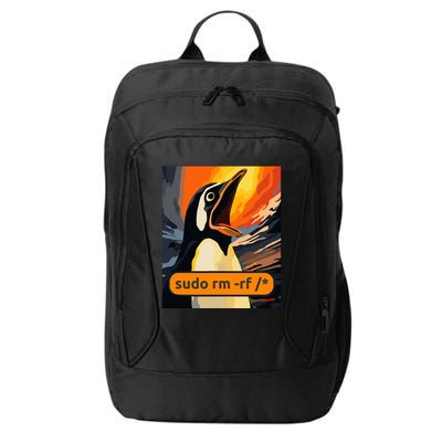 Screaming Tux Linux Sudo Rm Rf City Backpack