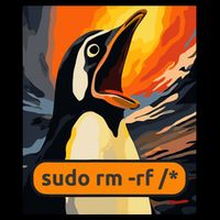 Screaming Tux Linux Sudo Rm Rf 7-Panel Snapback Hat
