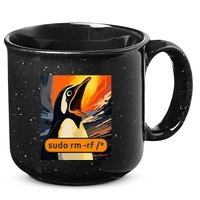 Screaming Tux Linux Sudo Rm Rf 15oz Campfire Ceramic Mug