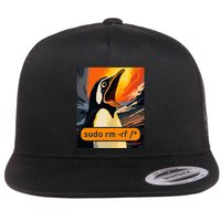 Screaming Tux Linux Sudo Rm Rf Flatbill Hat