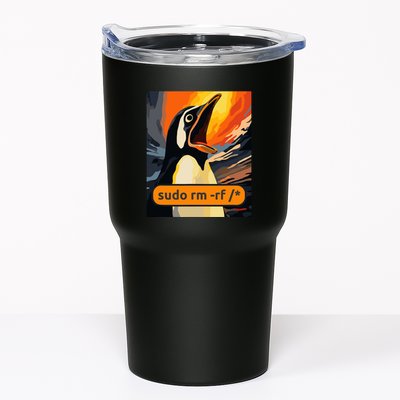 Screaming Tux Linux Sudo Rm Rf Tumbler