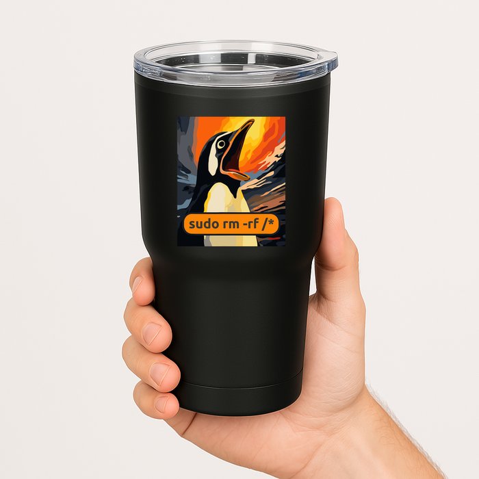 Screaming Tux Linux Sudo Rm Rf Tumbler