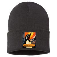 Screaming Tux Linux Sudo Rm Rf Sustainable Knit Beanie
