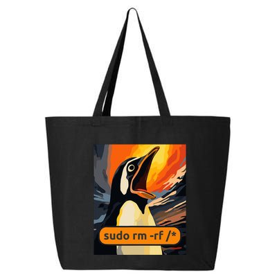 Screaming Tux Linux Sudo Rm Rf 25L Jumbo Tote