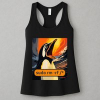 Screaming Tux Linux Sudo Rm Rf Womens Tank Top