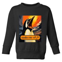 Screaming Tux Linux Sudo Rm Rf Toddler Sweatshirt