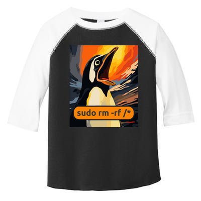 Screaming Tux Linux Sudo Rm Rf Toddler Fine Jersey T-Shirt