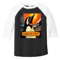 Screaming Tux Linux Sudo Rm Rf Toddler Fine Jersey T-Shirt
