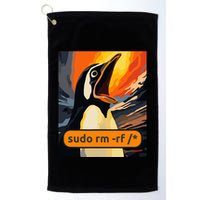 Screaming Tux Linux Sudo Rm Rf Golf Towel