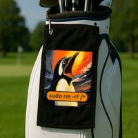 Screaming Tux Linux Sudo Rm Rf Golf Towel