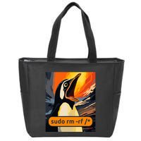 Screaming Tux Linux Sudo Rm Rf Zip Tote Bag