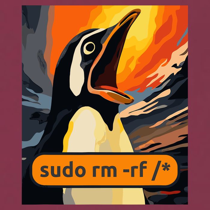 Screaming Tux Linux Sudo Rm Rf 16oz Travel Tumbler