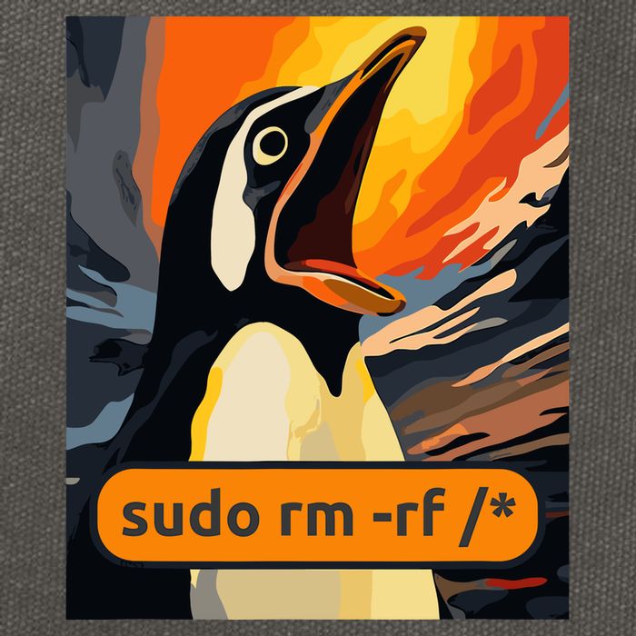 Screaming Tux Linux Sudo Rm Rf Cotton Canvas Backpack