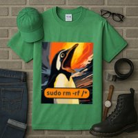 Screaming Tux Linux Sudo Rm Rf Tall T-Shirt