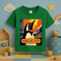 Screaming Tux Linux Sudo Rm Rf Toddler T-Shirt