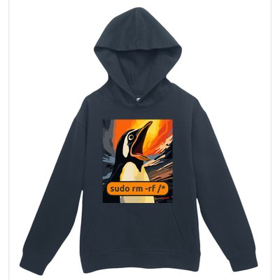 Screaming Tux Linux Sudo Rm Rf Urban Pullover Hoodie