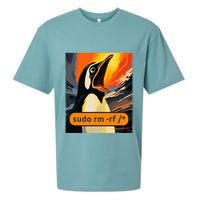 Screaming Tux Linux Sudo Rm Rf Sueded Cloud Jersey T-Shirt