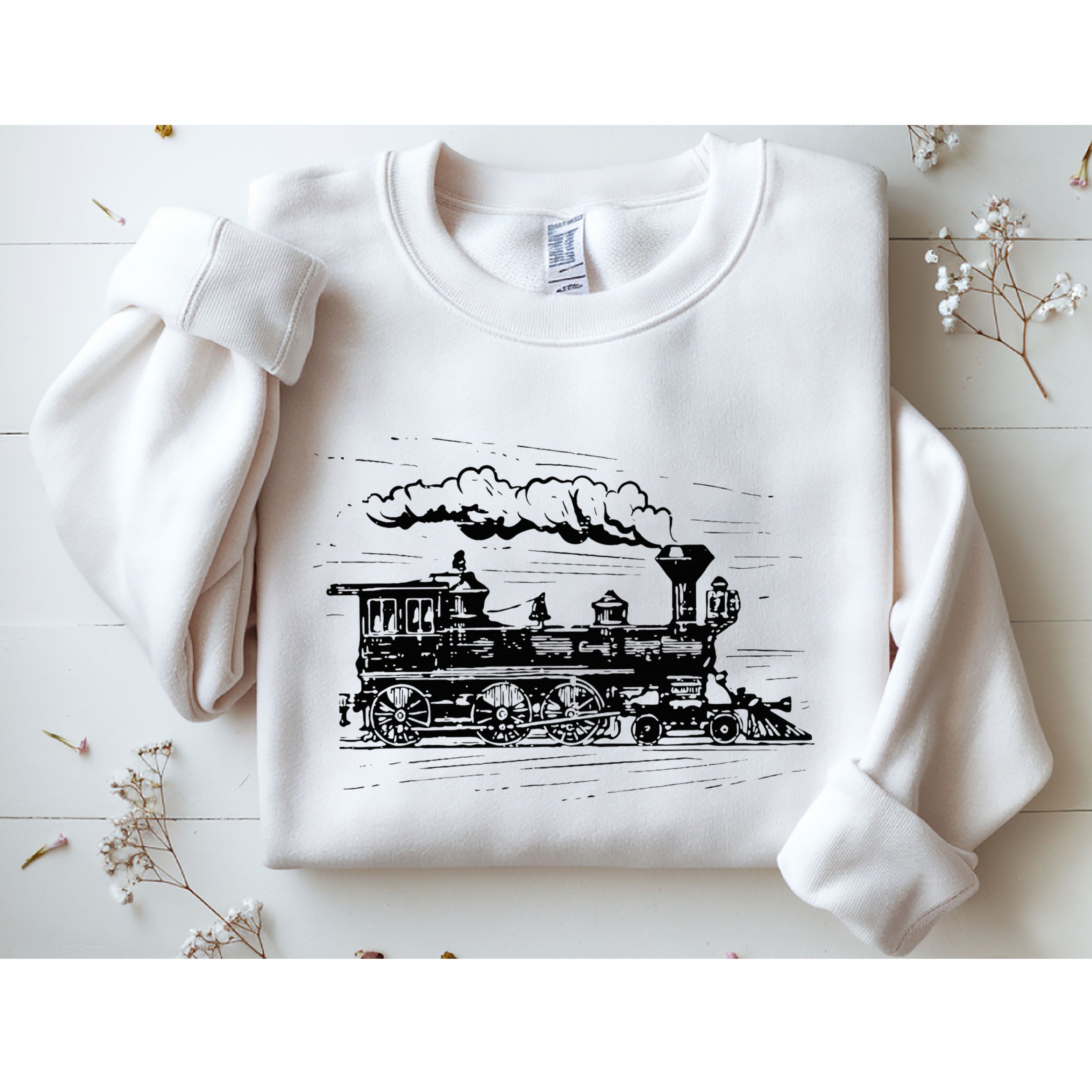 Steam Train Locomotive Engineer Railway Women Sweatshirt