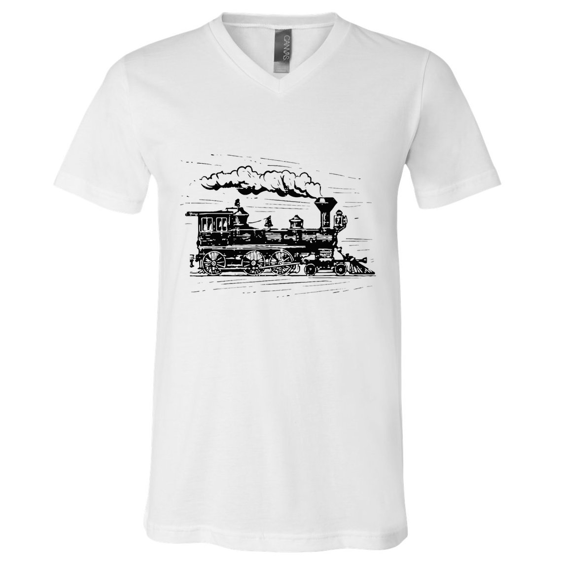 Steam Train Locomotive Engineer Railway Women V-Neck T-Shirt