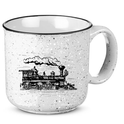 Steam Train Locomotive Engineer Railway Women 15oz Campfire Ceramic Mug
