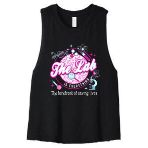 Science The Lab Is Everything Lab Week 2024 Medical Lab Women's Racerback Cropped Tank