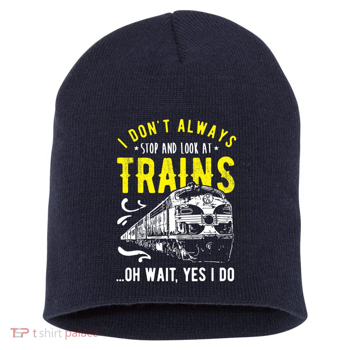 Sayings Train Lovers I Dont Always Stop Look At Train Short Acrylic Beanie