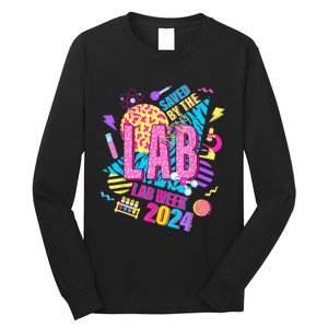 Saved The Lab Retro Lab Week 2024 Medical Lab Science Long Sleeve Shirt