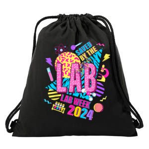 Saved The Lab Retro Lab Week 2024 Medical Lab Science Drawstring Bag