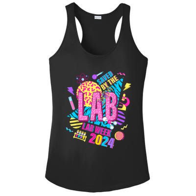 Saved The Lab Retro Lab Week 2024 Medical Lab Science Ladies PosiCharge Competitor Racerback Tank