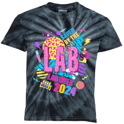 Saved The Lab Retro Lab Week 2024 Medical Lab Science Kids Tie-Dye T-Shirt