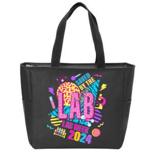 Saved The Lab Retro Lab Week 2024 Medical Lab Science Zip Tote Bag