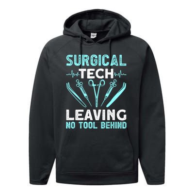 Surgical Tech Leaving No Tool Behind Surgical Doctors Performance Fleece Hoodie