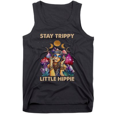 Stay Trippy Little Hippie Fungus Magic Psilocybin Mushrooms Tank Top