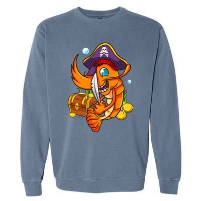 Shrimp Talk Like Pirate Day Party Funny Gift Garment-Dyed Sweatshirt