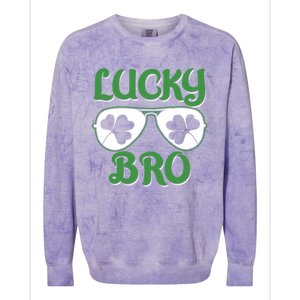 Shamrock Three Leaf Clover St Patricks Day Lucky Bro Cute Gift Colorblast Crewneck Sweatshirt